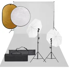 Fotostudijas Komplekts – Gaismas, Fons, Reflektori Vidaxl