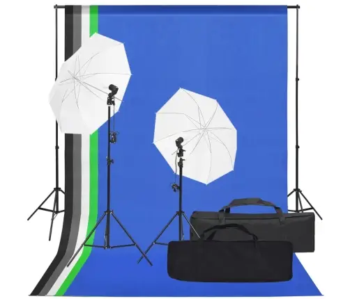 Fotostuudio Komplekt Valgustuse Ja Taustapildiga
