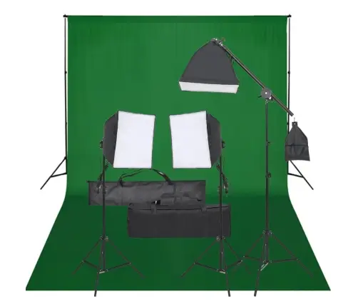 Fotostudijas Komplekts, Gaismas Un Fons Vidaxl