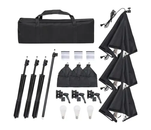 Fotostudijas Komplekts, Gaismas Un Fons Vidaxl