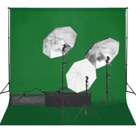 Fotostudijas Komplekts, Gaismas Un Fons Vidaxl