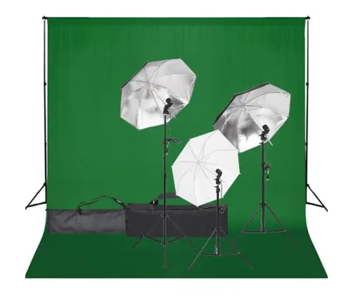 Fotostudijas Komplekts, Gaismas Un Fons Vidaxl