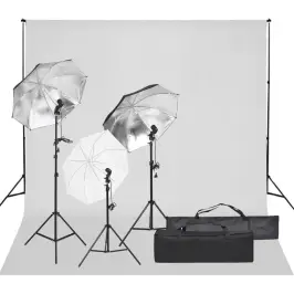 Fotostudijas Komplekts, Gaismas Un Fons Vidaxl