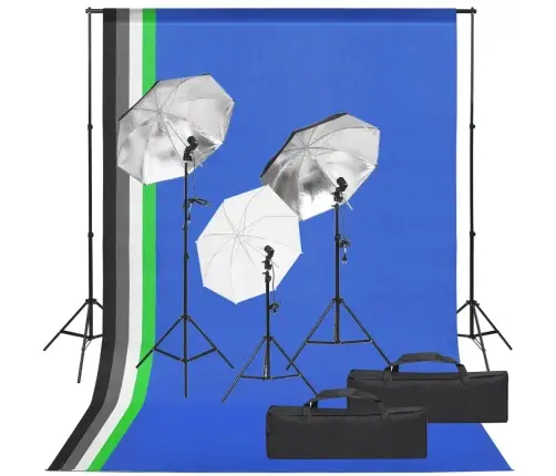 Fotostudijos Rinkinys Su Apšvietimo Rinkiniu Ir Fonu