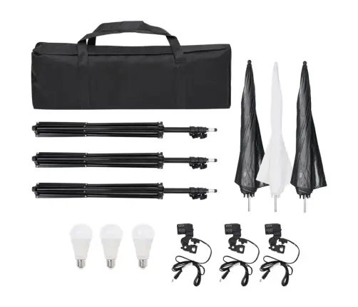 Fotostudijos Rinkinys Su Apšvietimo Rinkiniu Ir Fonu