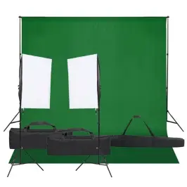 Fotostudijas Komplekts, Gaismas Un Fons Vidaxl