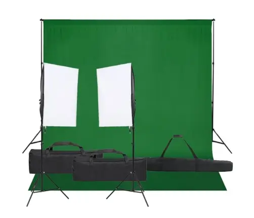 Fotostuudio Komplekt Valgustuse Ja Taustapildiga