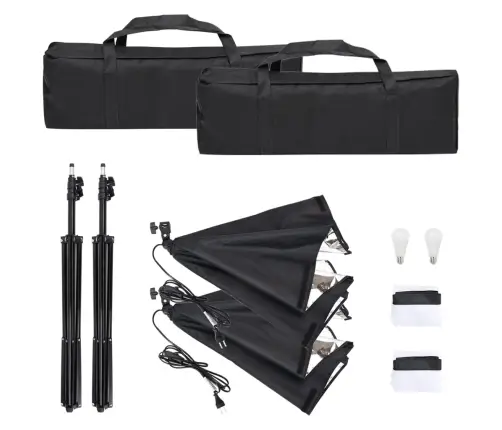 Fotostuudio Komplekt Valgustuse Ja Taustapildiga