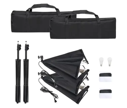 Fotostuudio Komplekt Valgustuse Ja Taustapildiga