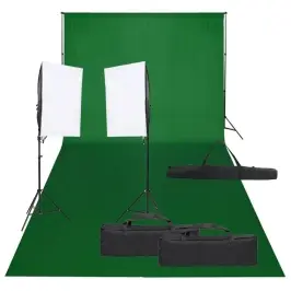 Fotostudijas Komplekts, Gaismas Un Fons Vidaxl
