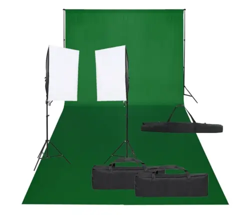 Fotostuudio Komplekt Valgustuse Ja Taustapildiga