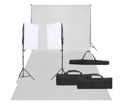 Fotostudijas Komplekts, Gaismas Un Fons Vidaxl