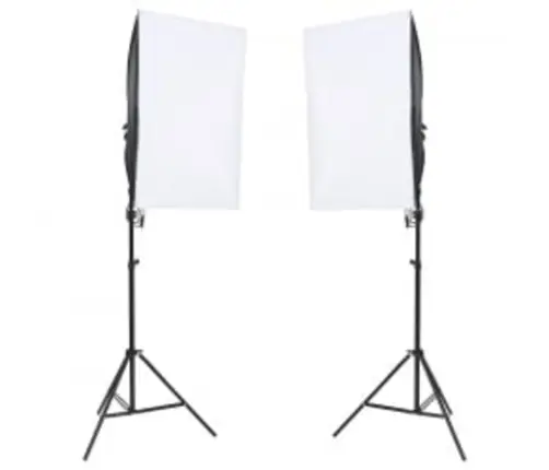 Fotostudijas Komplekts, Gaismas Un Fons Vidaxl