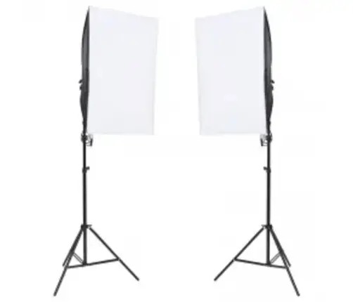 Fotostudijas Komplekts – Gaismas, Fons, Reflektors Vidaxl