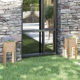 Dārza Puķu Kastes, 2 Gab., 31X31X70 Cm, Priedes Masīvkoks Vidaxl