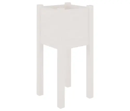 Dārza Puķu Kastes, 2 Gab., Baltas, 31X31X70 Cm, Priedes Koks Vidaxl