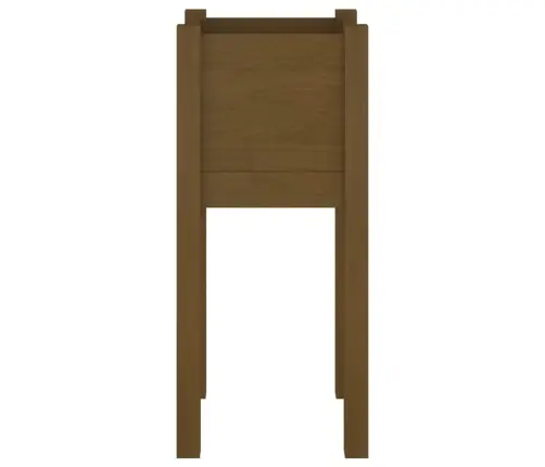 Dārza Puķu Kaste, Medus Brūna, 31X31X70 Cm, Priedes Masīvkoks Vidaxl