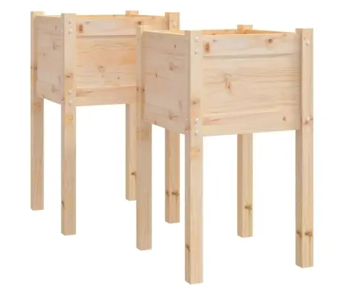 Aia Taimekast 2 Tk, 40 X 40 X 70 cm Toekas Männipuit