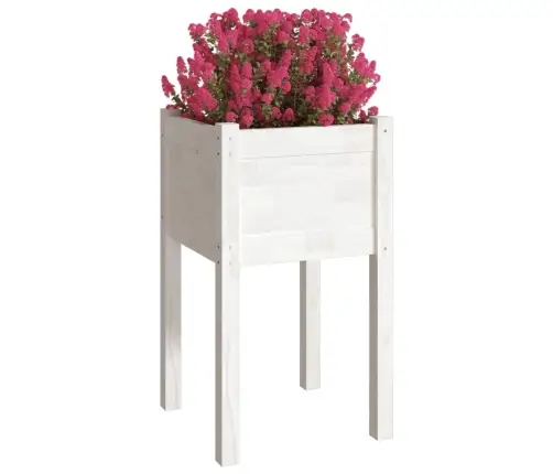 Dārza Puķu Kastes, 2 Gab., Baltas, 40X40X70 Cm, Priedes Koks Vidaxl