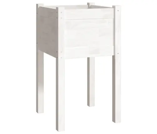 Dārza Puķu Kastes, 2 Gab., Baltas, 40X40X70 Cm, Priedes Koks Vidaxl