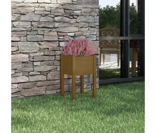 Dārza Puķu Kaste, Medus Brūna, 40X40X70 Cm, Priedes Masīvkoks Vidaxl