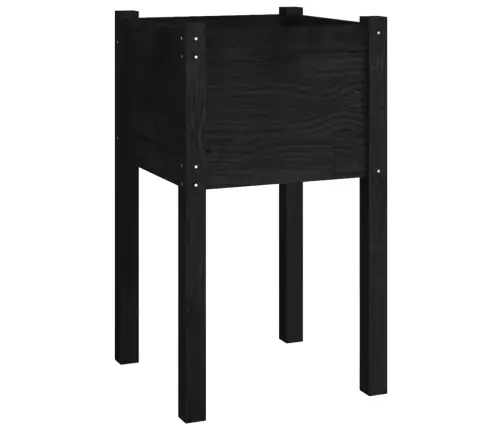 Dārza Puķu Kaste, Melna, 40X40X70 Cm, Priedes Masīvkoks Vidaxl