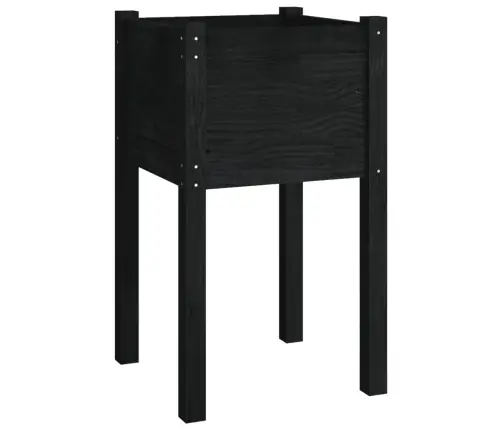 Dārza Puķu Kastes, 2 Gab., Melnas, 40X40X70 Cm, Priedes Koks Vidaxl