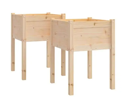 Sodo Loveliai, 2Vnt., 50X50X70cm Pušies Medienos Masyvas