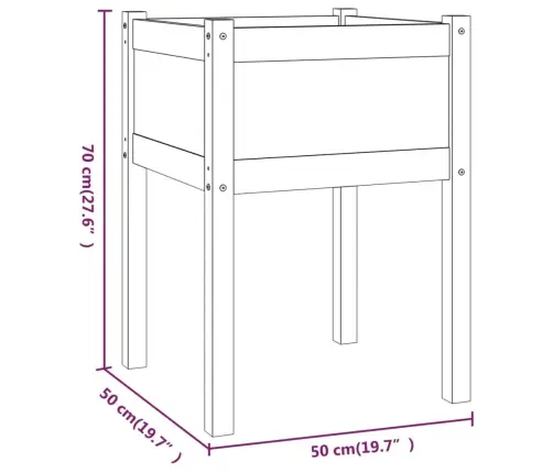 Sodo Loveliai, 2Vnt., 50X50X70cm Pušies Medienos Masyvas