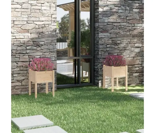 Sodo Loveliai, 2Vnt., 50X50X70cm Pušies Medienos Masyvas