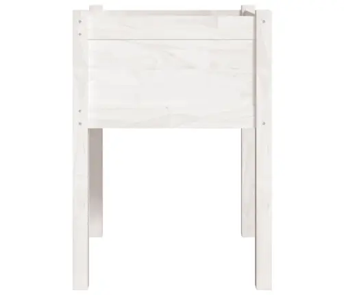 Dārza Puķu Kaste, 50X50X70 Cm, Balts Priedes Masīvkoks Vidaxl