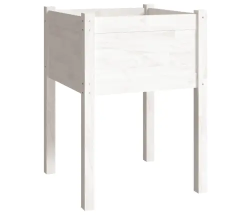 Dārza Puķu Kastes, 2 Gab., 50X50X70 Cm, Balts Priedes Masīvkoks Vidaxl