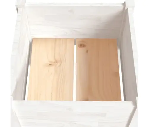 Dārza Puķu Kastes, 2 Gab., 50X50X70 Cm, Balts Priedes Masīvkoks Vidaxl