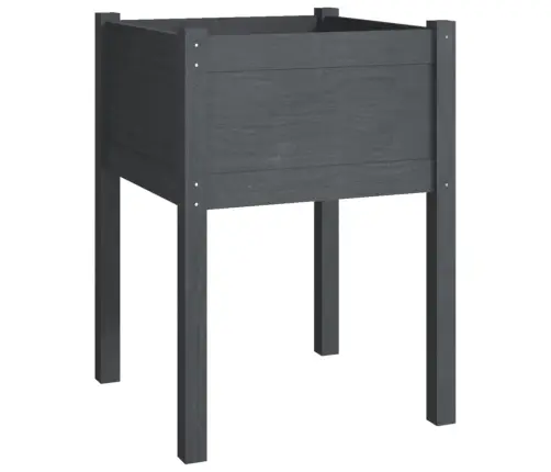 Dārza Puķu Kaste, 50X50X70 Cm, Pelēks Priedes Masīvkoks Vidaxl