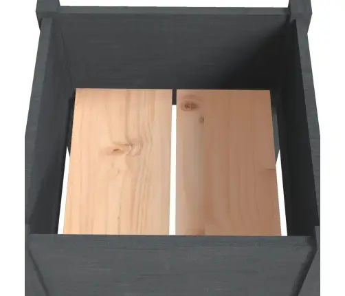 Dārza Puķu Kaste, 50X50X70 Cm, Pelēks Priedes Masīvkoks Vidaxl