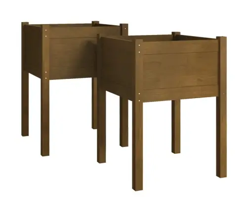 Sodo Loveliai, 2Vnt., Medaus Rudi, 50X50X70cm Pušies Masyvas