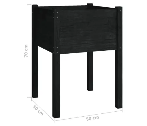 Aia Taimekast, Must, 50X50X70 cm Must, Toekas Männipuit