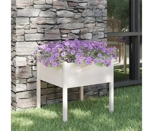 Aia Taimekast, Valge, 70 X 70 X 70 cm Männipuit