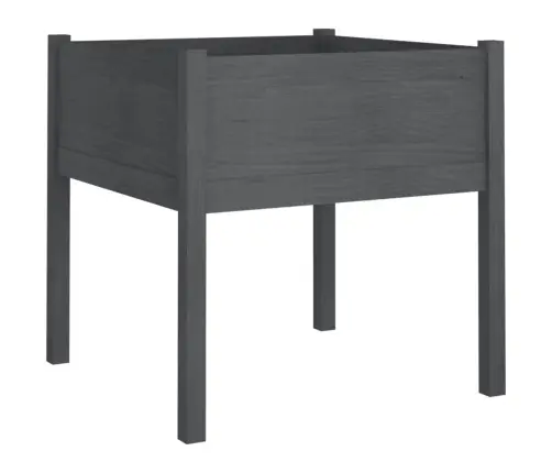 Dārza Puķu Kastes, 2 Gab., 70X70X70Cm, Pelēks Priedes Masīvkoks Vidaxl