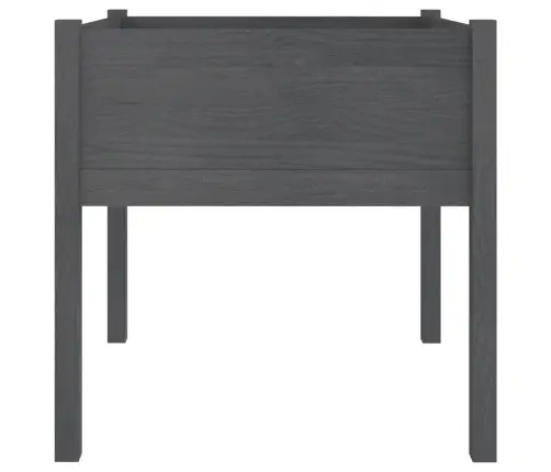 Dārza Puķu Kastes, 2 Gab., 70X70X70Cm, Pelēks Priedes Masīvkoks Vidaxl