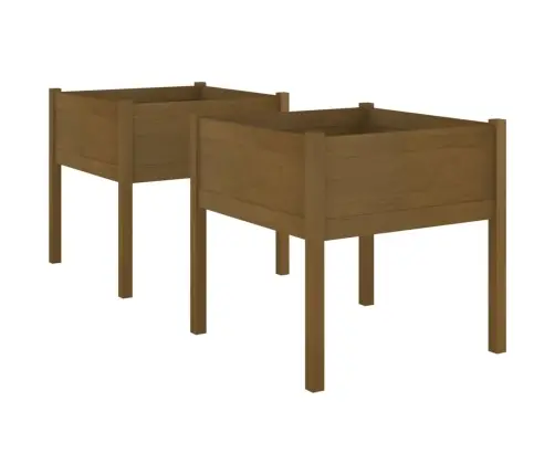 Aia Taimekast, 2 Tk, Meepruun 70X70X70 cm Toekas Männipuit