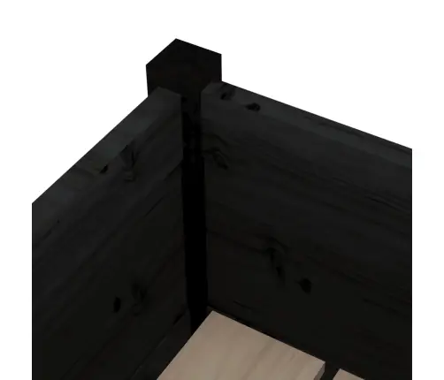 Sodo Loveliai, 2Vnt., Juodi, 70X70X70cm Pušies Masyvas