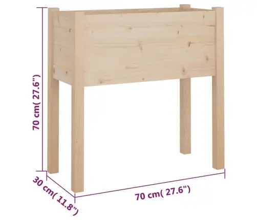 Dārza Puķu Kastes, 2 Gab., 70X31X70 Cm, Priedes Masīvkoks Vidaxl