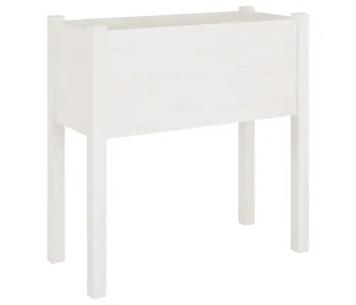 Dārza Puķu Kastes, 2 Gab., 70X31X70 Cm, Balts Priedes Masīvkoks Vidaxl