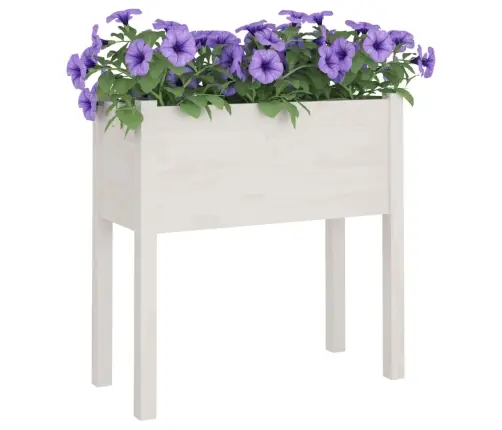 Dārza Puķu Kastes, 2 Gab., 70X31X70 Cm, Balts Priedes Masīvkoks Vidaxl