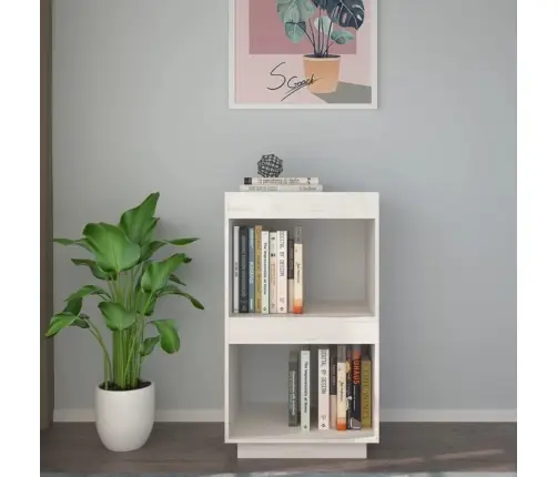 Grāmatu Plaukts, Balts, 40X35X71 Cm, Priedes Masīvkoks Vidaxl