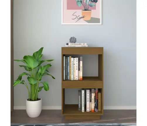 Grāmatu Plaukts, Medus Brūns, 40X35X71 Cm, Priedes Masīvkoks Vidaxl