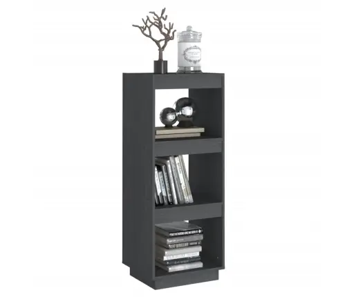 Grāmatu Plaukts, Pelēks, 40X35X103 Cm, Priedes Masīvkoks Vidaxl