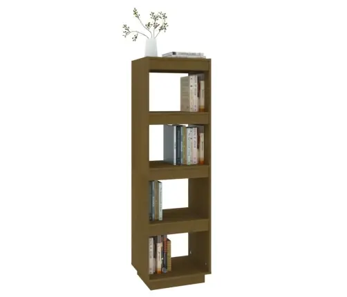 Grāmatu Plaukts, Medus Brūns, 40X35X135 Cm, Priedes Masīvkoks Vidaxl