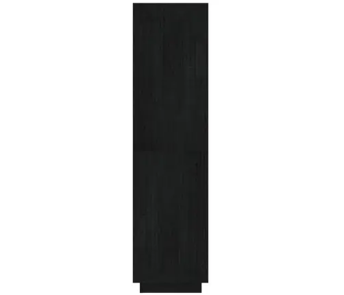 Grāmatu Plaukts, Melns, 40X35X135 Cm, Priedes Masīvkoks Vidaxl